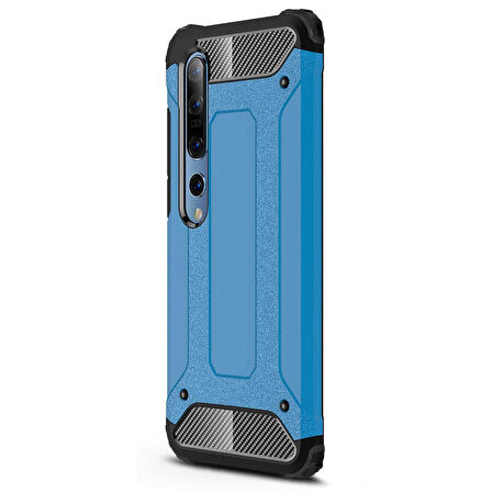 Microsonic Xiaomi Mi 10 Pro Kılıf Rugged Armor Mavi