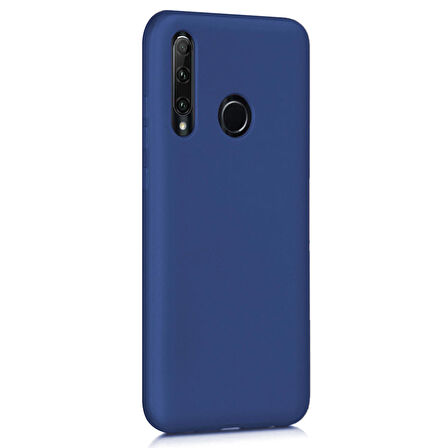 Microsonic Matte Silicone Huawei P40 Lite E Kılıf Lacivert