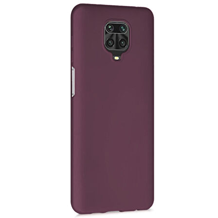 Microsonic Matte Silicone Xiaomi Redmi Note 9 Pro Max Kılıf Mor