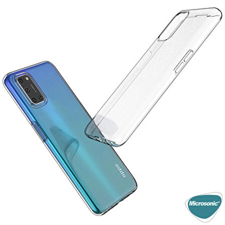 Microsonic Oppo A92 Kılıf Transparent Soft Beyaz