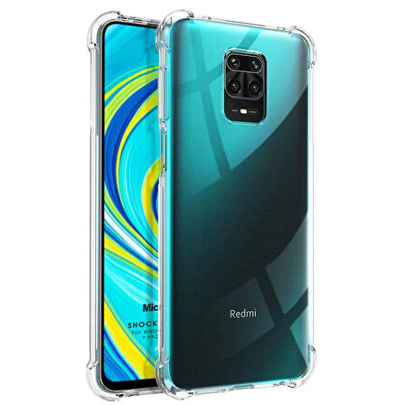 Microsonic Shock Absorbing Kılıf Xiaomi Redmi Note 9S Şeffaf