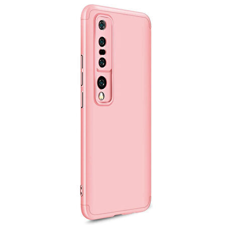 Microsonic Xiaomi Mi 10 Kılıf Double Dip 360 Protective Rose Gold