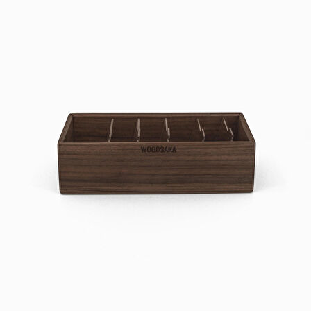 ​Woodsaka Gobi Kartvizit Organizer - Ceviz - 32cm x 10.4cm x 6cm