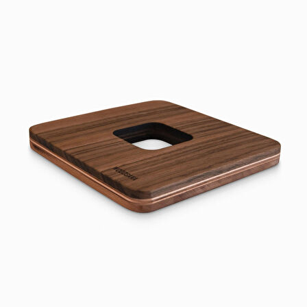 Woodsaka ​Demlik Altlığı - Nihale - Ceviz Ve Gürgen - 13cm x 13cm x 1.6cm