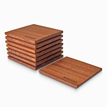 Woodsaka ​Maun ( Sapele) Bardak Altlığı - 4 Parça