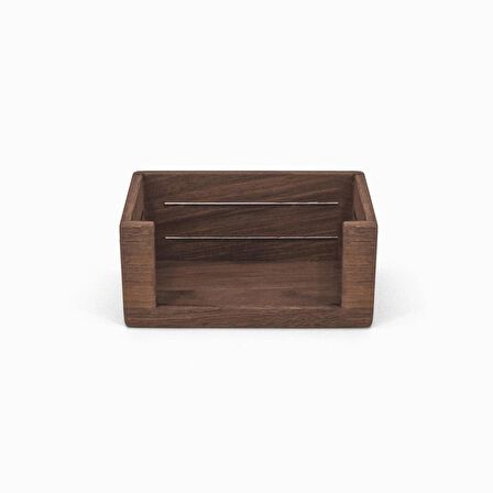 ​Woodsaka 3Line Kartvizit Kutusu - Ceviz - 11cm x 7.8cm x 4.5cm
