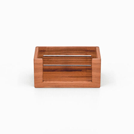 ​Woodsaka 3Line Kartvizit Kutusu - Kiraz - 10.9cm x 6.8cm x 4.5cm(h)