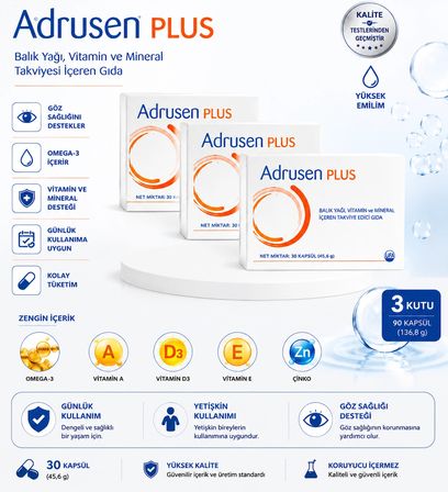 Adrusen Plus 30 Kapsül 3'lü