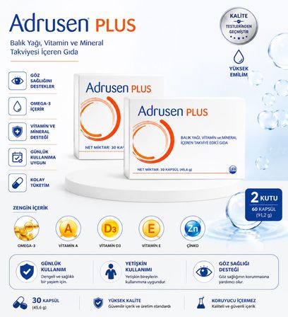 Adrusen Plus İkili Avantaj Paket 30+ 30 Kapsül