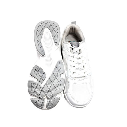 Erkek Kalın Tabanlı Ortapedik Fileli Sneaker