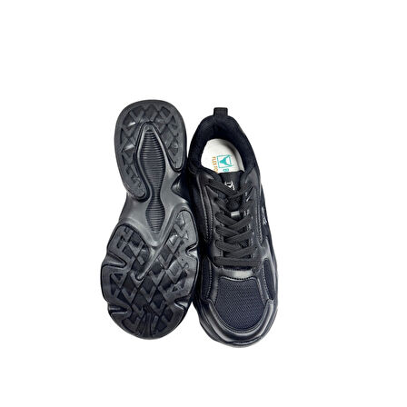 Erkek Kalın Tabanlı Ortapedik Fileli Sneaker