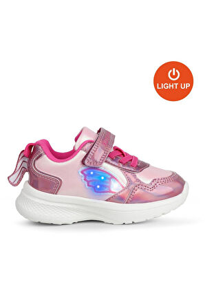 Buckhead 3041 Kız Çocuk Renkli Işıklı Cırtlı Spor Ayakkabı