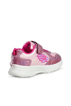 Buckhead 3041 Kız Çocuk Renkli Işıklı Cırtlı Spor Ayakkabı