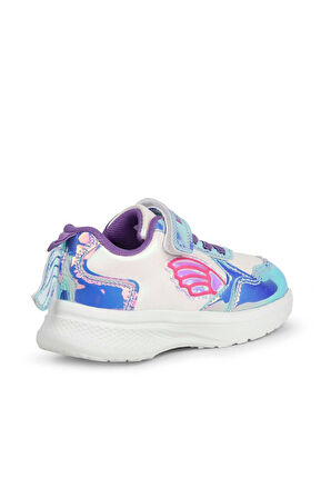 Buckhead 3041 Kız Çocuk Renkli Işıklı Cırtlı Spor Ayakkabı