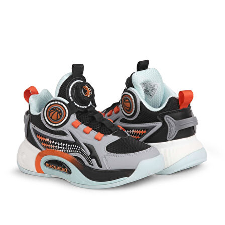 Buckhead Pıck Akıllı Bağcıklı Günlük Spor Ayakkabı BUCK3057Black-Grey