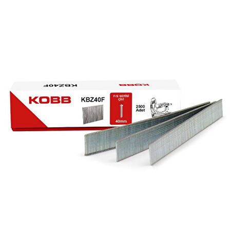 KOBB KBZ40F 40mm 2500 Adet F/E/J/8 Serisi Ağır Hizmet Tipi Kesik Başlı Çivi