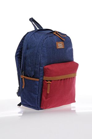 KAUKKO K1075 LACİVERT-BORDO UNİSEX SIRT ÇANTASI