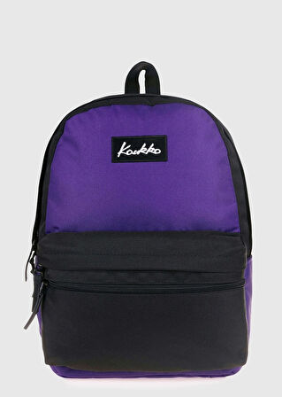 Mor  KAUKKO BASIC DUBLE COLORS SIRT ÇANTASI MOR SİYAH