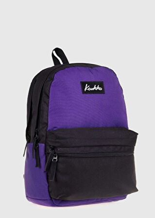 Mor  KAUKKO BASIC DUBLE COLORS SIRT ÇANTASI MOR SİYAH