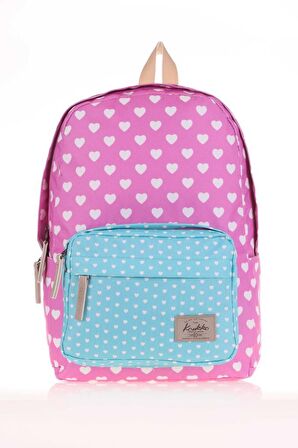 Kaukko Colorful 2 Colors Sırt Çantası Hearts K1487