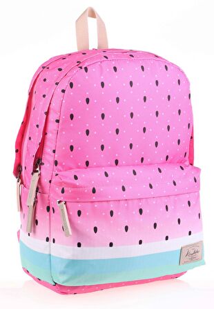 Kaukko Layer Pembe Yeşil Karpuz Okul ve Günlük Sırt Çantası - Watermelon- Kız