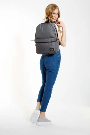 Kaukko Basic Okul Sırt Çantası Gri K1589