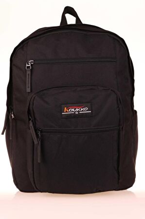 Kaukko Full Pocket Okul Sırt Çantası Siyah K1599
