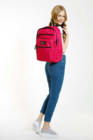 Kaukko Full Pocket Okul Sırt Çantası Koyu Pembe K1604