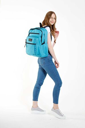 Kaukko Full Pocket Okul Sırt Çantası Turkuaz K1609