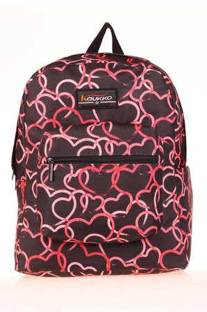 Kaukko Spring Sırt Çantası Black Hearts K1673