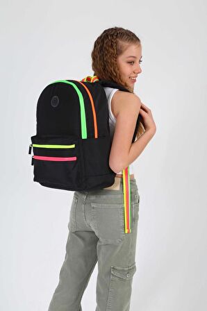 Kaukko Magic Dreams Sırt Çantası Color Zipper Black K1729