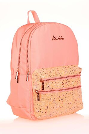 Kaukko Magic Dreams Sırt Çantası Taşlı Pullu Somon K1731