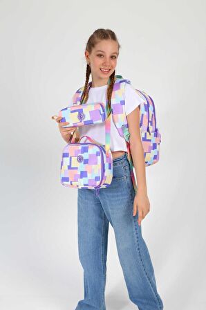 Kaukko Rainbow Sırt Çantası Square Puple K1753