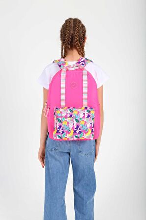 Kaukko Double Stripe Sırt Çantası Pink K1762