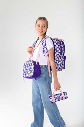 Kaukko Double Stripe Sırt Çantası Purple K1763