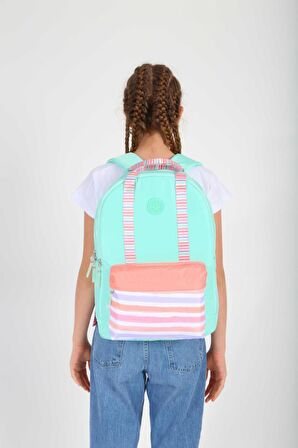 Kaukko Double Stripe Sırt Çantası Mint K1767
