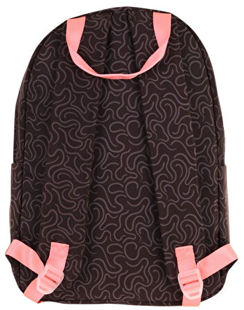 Kaukko Double Colors Üç Bölmeli Kız Çocuk Okul ve Günlük Sırt Çantası - Siyah Pembe - K1836