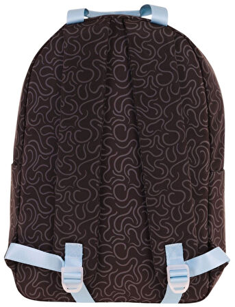 Kaukko Double Colors Üç Bölmeli Kız Çocuk Okul ve Günlük Sırt Çantası - Siyah Mavi - K1839