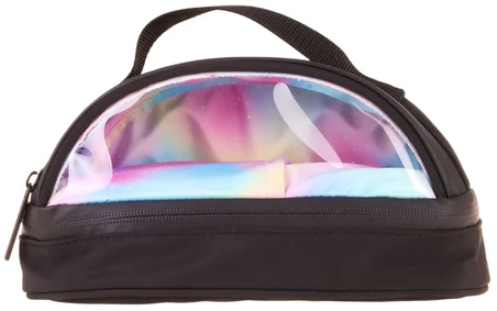 Kaukko Black Rainbow Parlak Kumaş Detaylı (Siyah - Çok Renkli) Kız Çocuk Kalem Çantası/Kalemlik - K1858