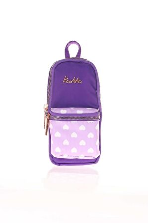 Kaukko Soft Floral Junior Bag Kalem Çantası Purple K2440