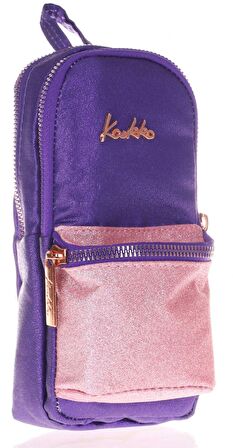 Kaukko Mazing Simli Mor Kız Çocuk Kalem Çantası - Çanta Şekilli