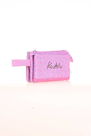 Kaukko Hat Accordion Kalem Çantası Lilac Hearts K2675