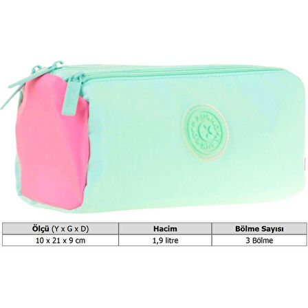 Kaukko Quıck 3 Bölmeli Kalem Çantası (mınt)