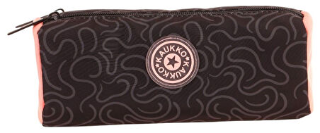 Kaukko İki Bölmeli Kız Çocuk Okul Kalem Çantası - Siyah Somon - K2747