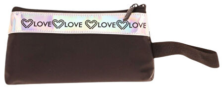 Kaukko Mirror Cüzdan Tipi Tek Bölmeli Kız Çocuk Okul Kalemliği - Siyah - K2752