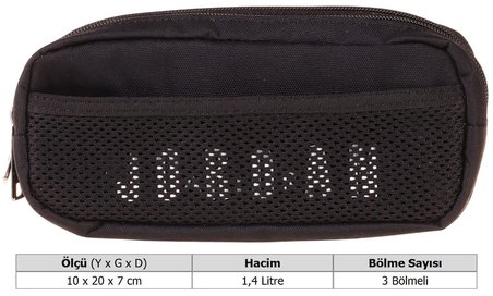 Jordan Air New York Black Üç Bölmeli Siyah Erkek Çocuk Kalem Çantası/Kalemlik - Q3163