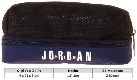 Jordan Air Houston Navy Blue Erkek Çocuk Lacivert Üç Gözlü Kalemlik/Kalem Çantası - Q3179
