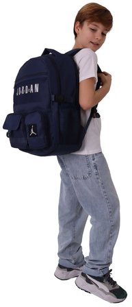 Jordan Air Beş Bölmeli Brooklyn Navy Blue Lacivert Erkek Çocuk Günlük ve Okul Sırt Çantası - Q3184