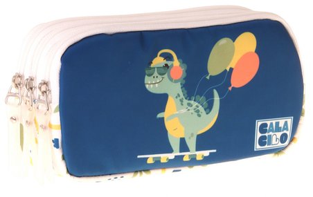CalaCilo Erkek Çocuk İlkokul Kalem Çantası - Dinazor Baskılı Petrol Mavi Renk (Dinosaur) - C4046
