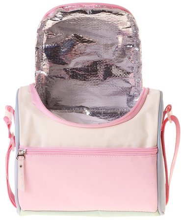 CalaCilo Kız Çocuk Scales Pembe Yeşil Renkli Isı Yalıtımlı Okul Beslenme Çantası (Pembe - Yeşil) - C4096